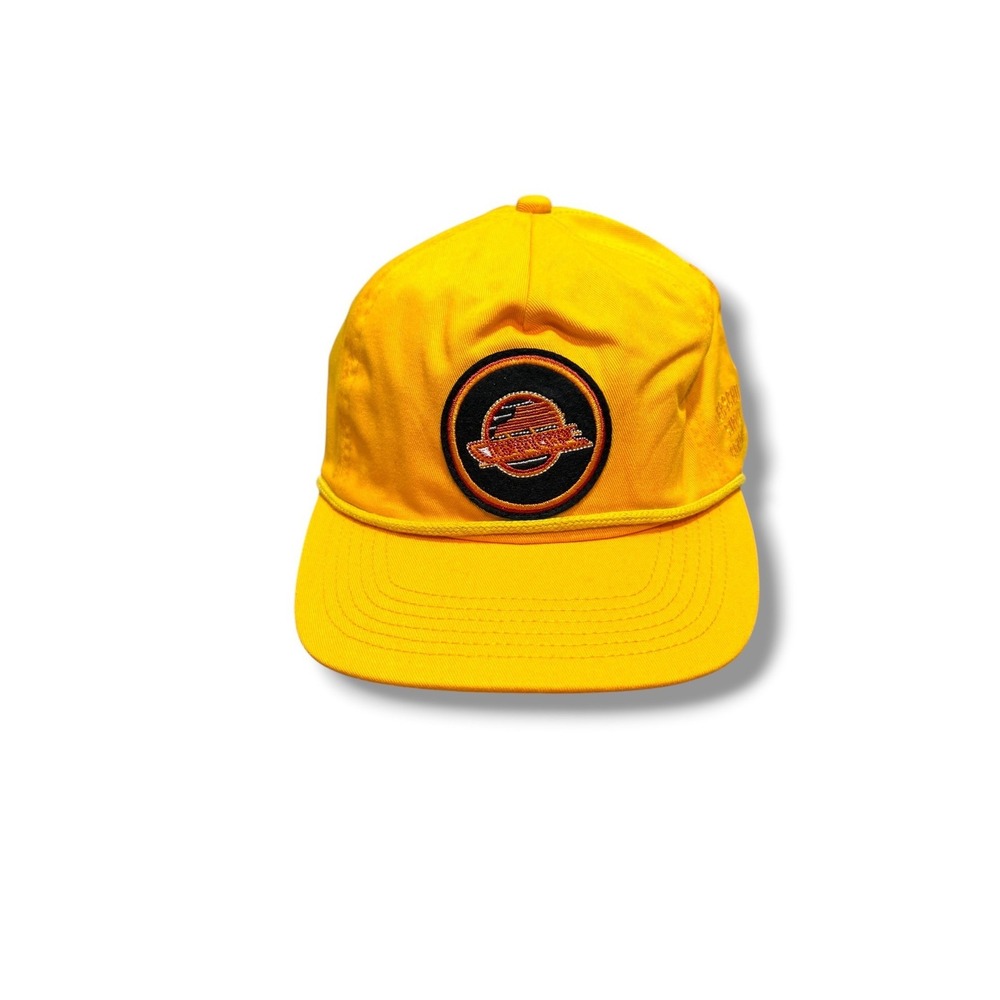 Herschel Supply Co Snapback Hat Unisex OSFM Yellow Rope Logo Patch Cap NWOT
